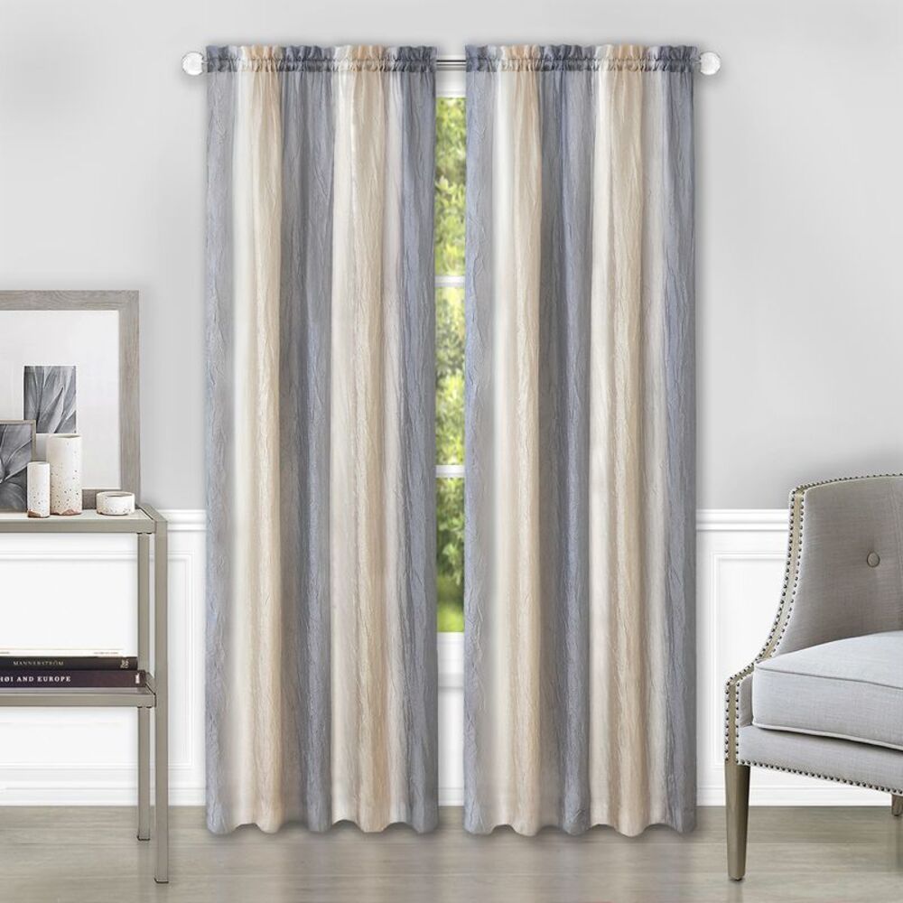 Woven Trends Window Curtains, Modern Semi-Sheer Window Curtain Drape Single